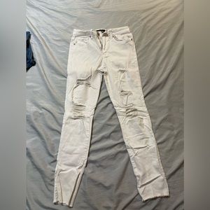 Aero White high rise skinny jeans
